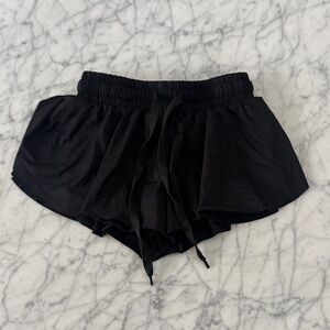 Liberty pro Black Butterfly Shorts XS 6Y Athletic Ruffle Drawstring